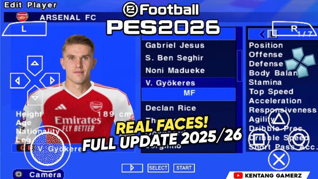 eFootball PES 2026 PPSSPP Android Offline